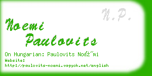noemi paulovits business card